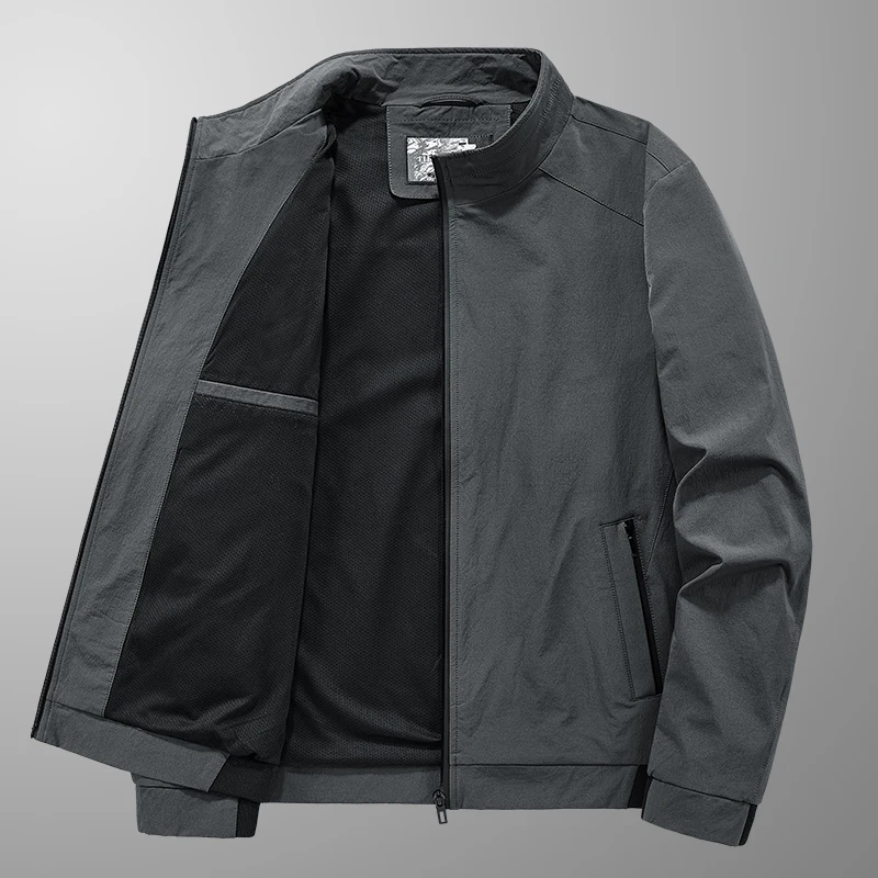 الربيع والخريف الرجال سترة مرنة الرجال في الهواء الطلق سترة عادية تنفس رقيقة أعلى في الهواء الطلق تسلق الجبال سترة فضفاضة #3