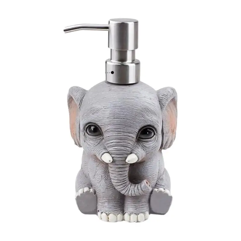 Soap Dispenser Bathroom 14oz Soap Pump Dispenser For Bathroom Refillable Dish Liquid Dispenser Elephant Bathroom Soap Dispensers