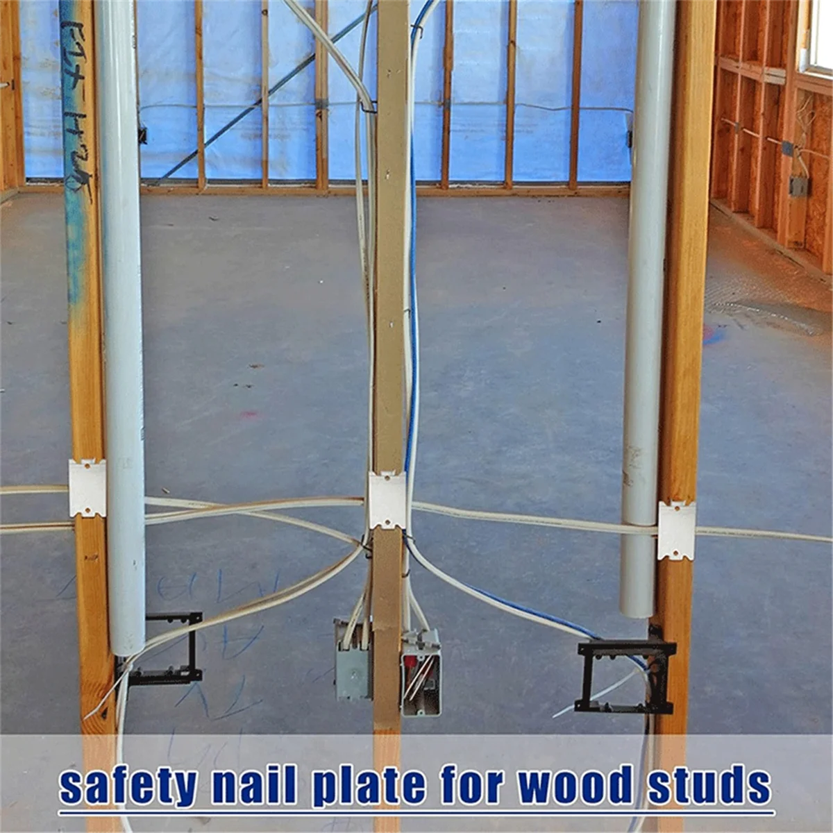 Safety Nail Plate Safety Nail Plate for Wood Studs Cable Protector Plate Steel Safety Plate for Wood Stud Anti Nail Protection P