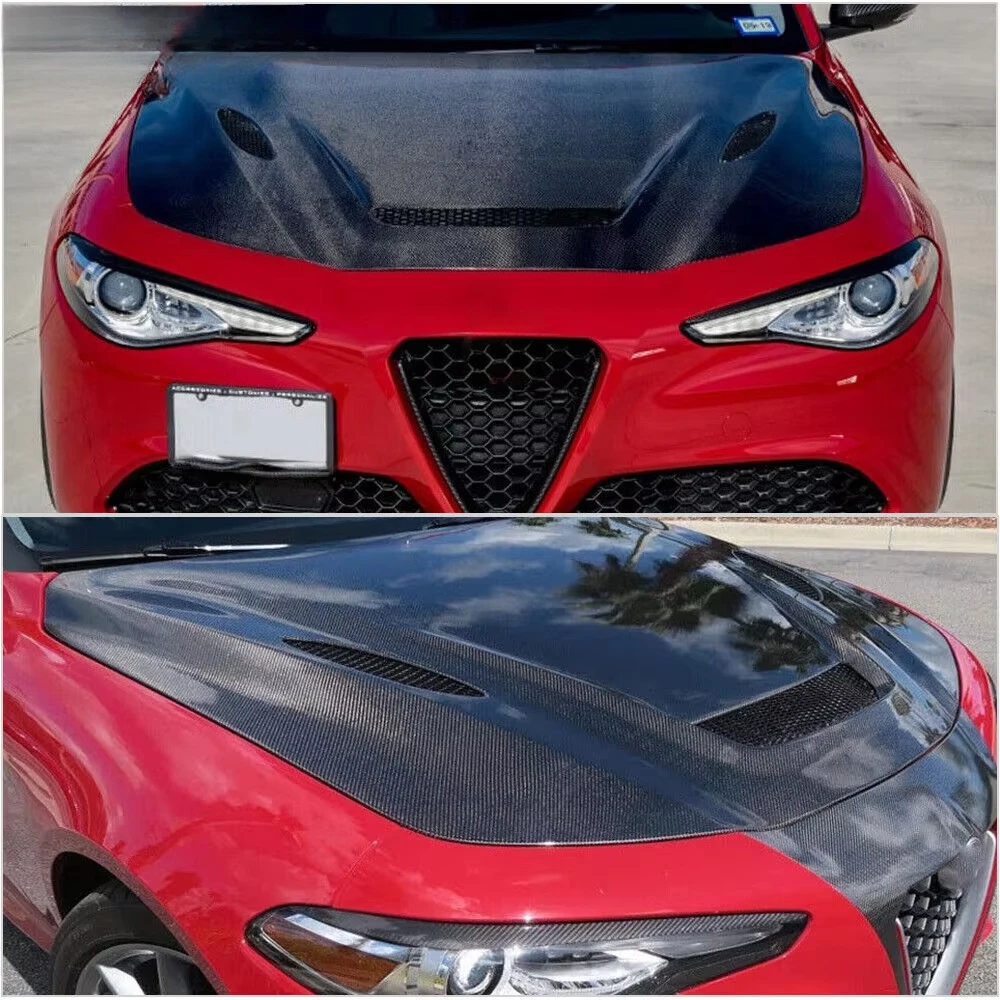 

High Quality Wet Carbon Fiber 3-Hole Bolt-On Hood with Bolts for New Black ChaoMing