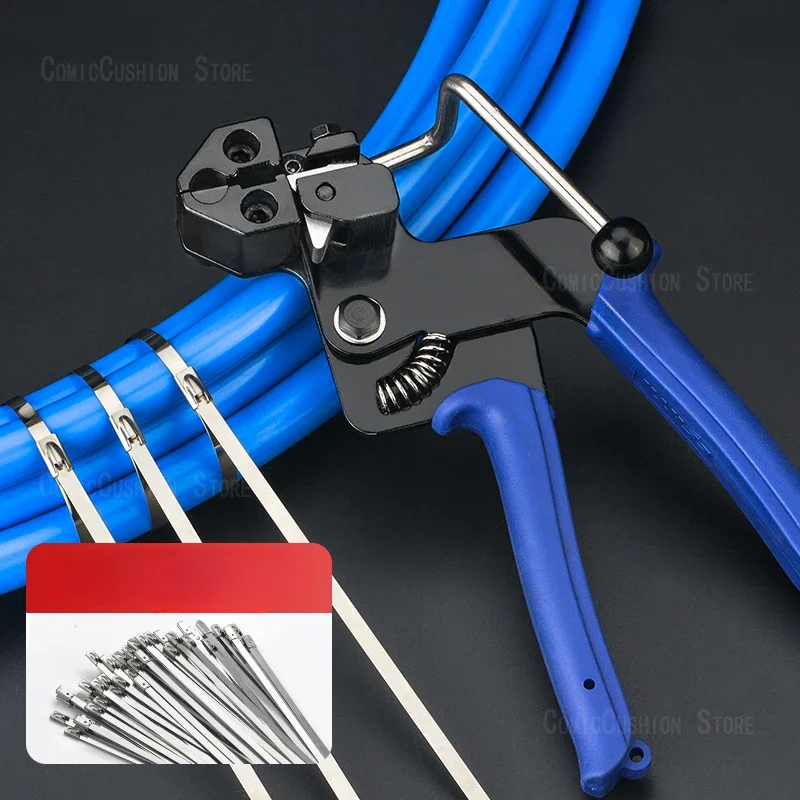 Manual stainless steel cable tie binding gun baler pole binding tensioner cutting cable tie pliers