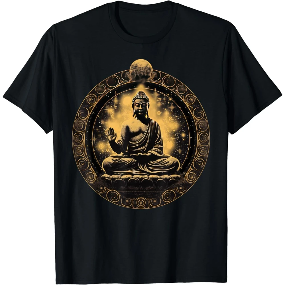 Buddha budismo Zen espiritual Yoga meditación camiseta mujer hombre Casual algodón gráfico camisetas ropa de calle creativa de manga corta