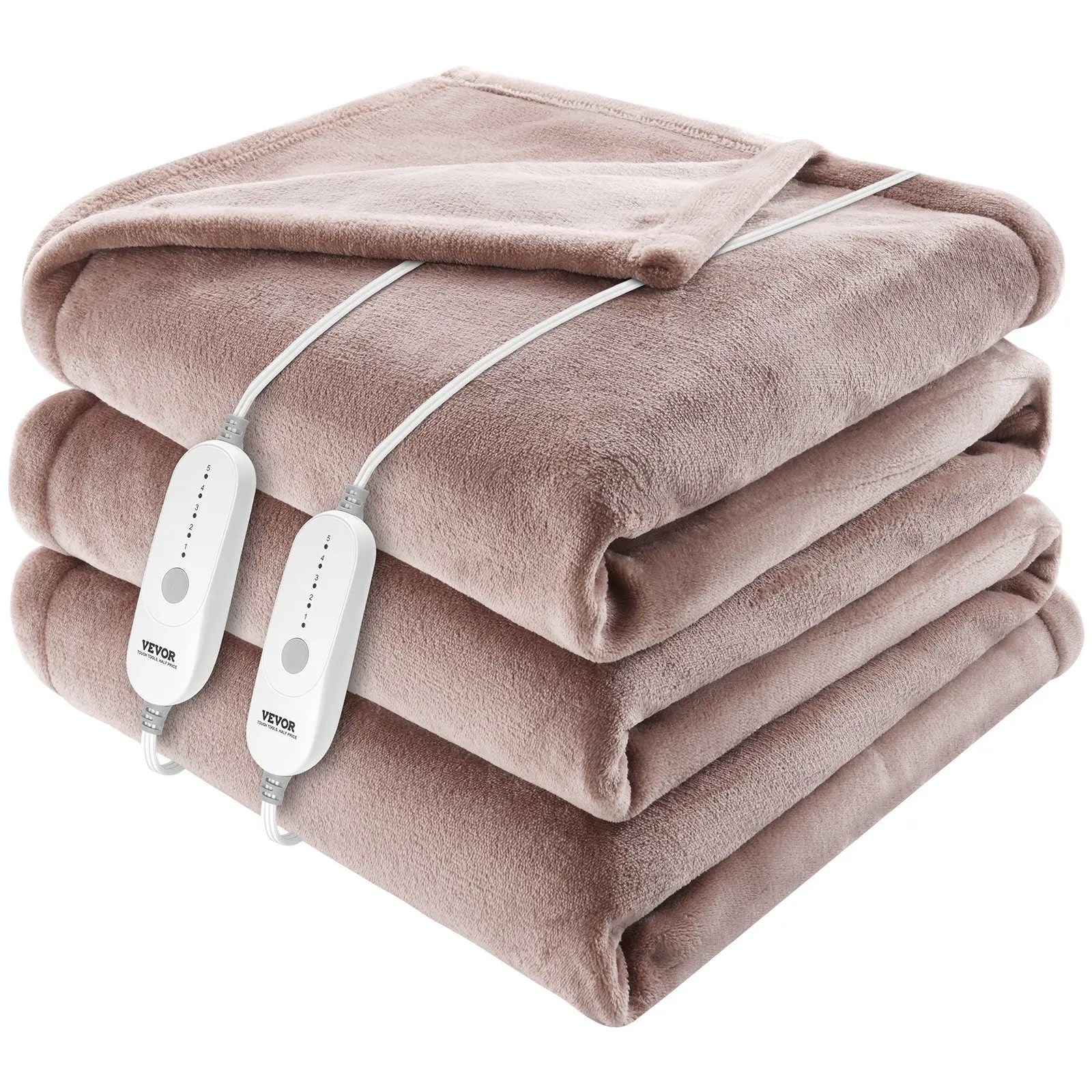 

Heated Blanket Electric Throw, 100" x 90" King Size, Soft Flannel Heating Blanket with 10 Hours Timer Auto-off & 5 Heating