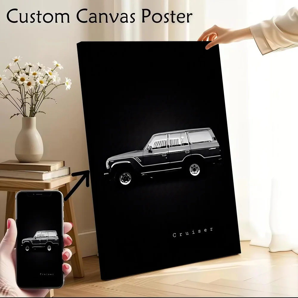 Japanese Car Cruiser Minimalist Canvas Poster Customizable Printed Canvas Painting Wall Art for Fans Home Decoration Ornaments