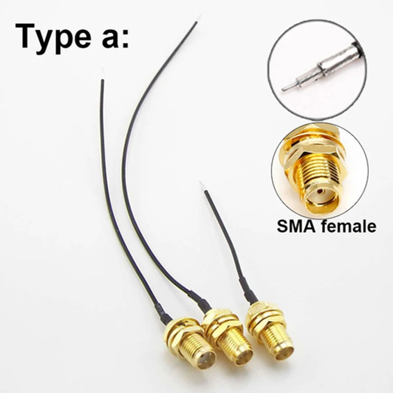 Sma Female External Screw Inner Hole/Inner Pin+Ipex/Solder Header Wifi/4g/5g Coaxial Device Connection Cable 1.13 Wire D4