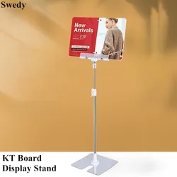 Adjustable Height Metal Advertising Poster Display Stand Supermarket Table Sign Holder Price Listing  Banner KT Board POP Clip