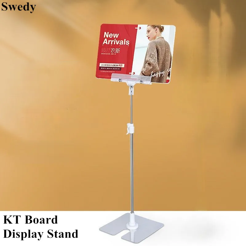 altura ajustavel metal publicidade cartaz display stand supermercado tabela sign holder preco banner kt board pop clip 01