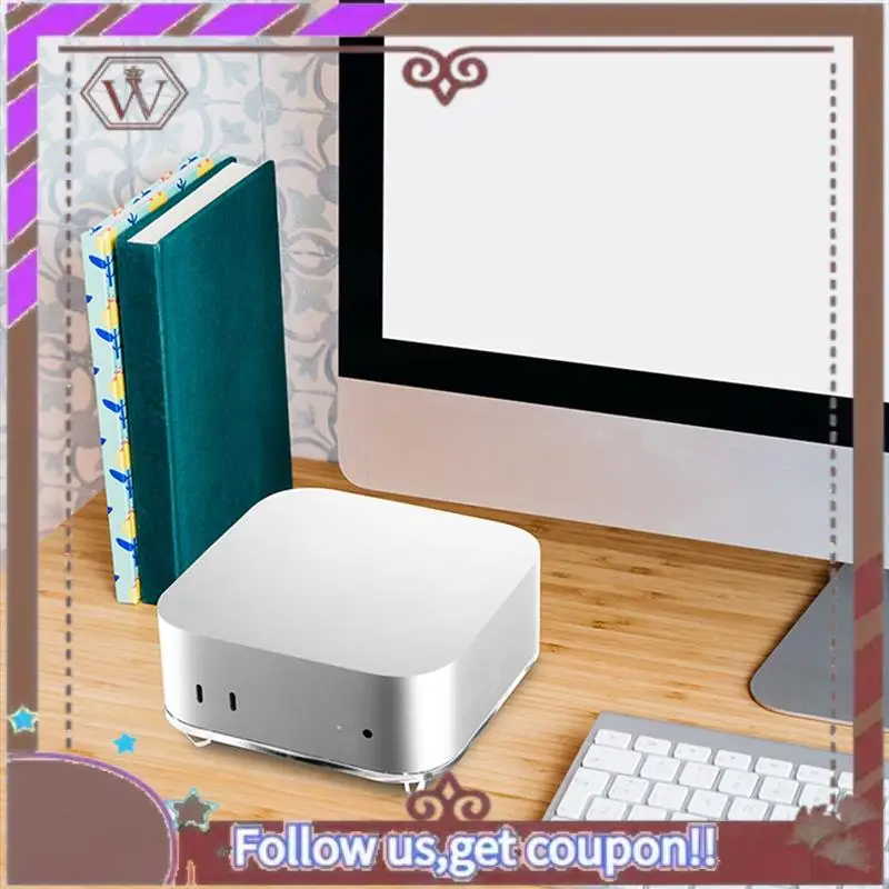 ABBG-For Mac Mini M4 2024 حامل أكريليك لتثبيت سطح المكتب وتبديد الحرارة، موفر للمساحة، وصول سهل إلى زر الطاقة