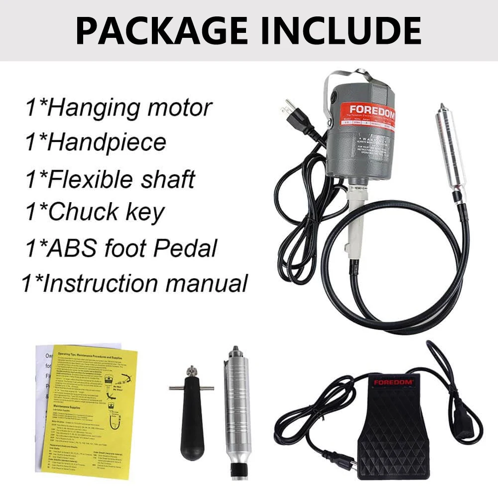 CC30 Flexshaft-Schleifmaschine, 24000 U/min, 110 V/220 V: Fußpedal-Hängemotor, elektrische Schmuck-Poliermaschine, Flex-Welle, Drehwerkzeuge – Detail 1