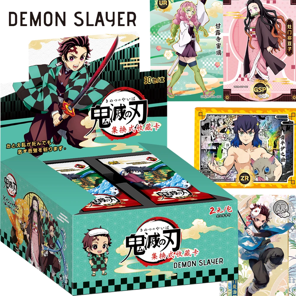 

Demon Slayer Card Periphery Collection Highly Popular Anime Kamado Tanjirou Nezuko Game Trading Battle Card Box TCG Hobby Gift