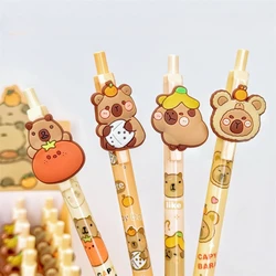 Lápiz mecánico Happy Capybara, lápices japoneses bonitos para escribir, papelería, escuela, suministros de oficina, regalo, 0,5mm, 4 unidades por lote