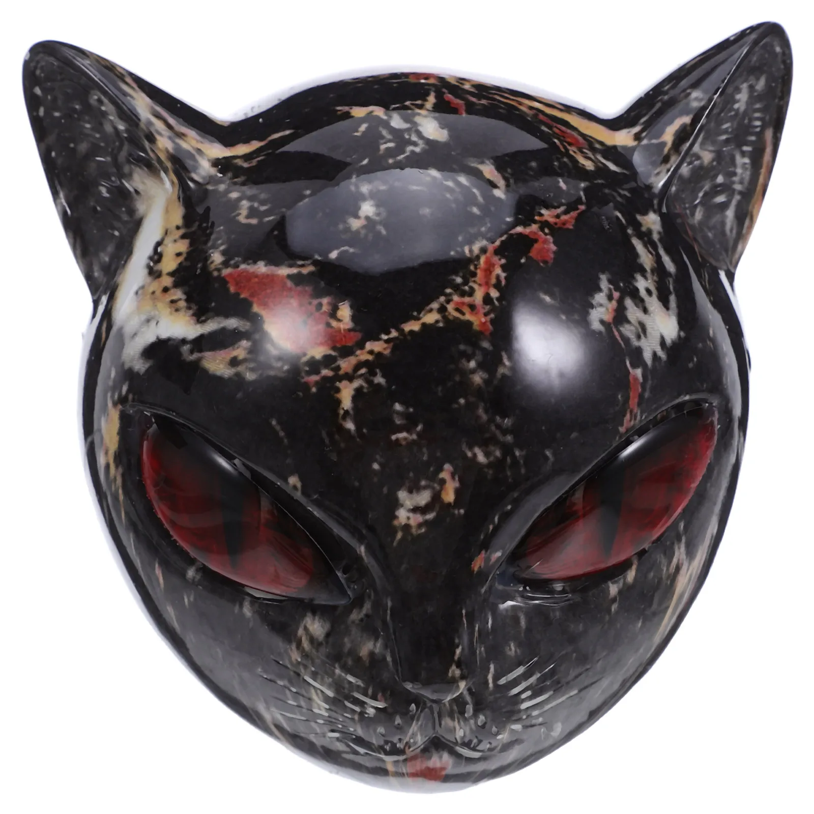 

Luxury Resin Black Cat Sculpture Small Cat Head Desk Ornament Artistic Resin Sculpture Miniature Animal Home Decoration