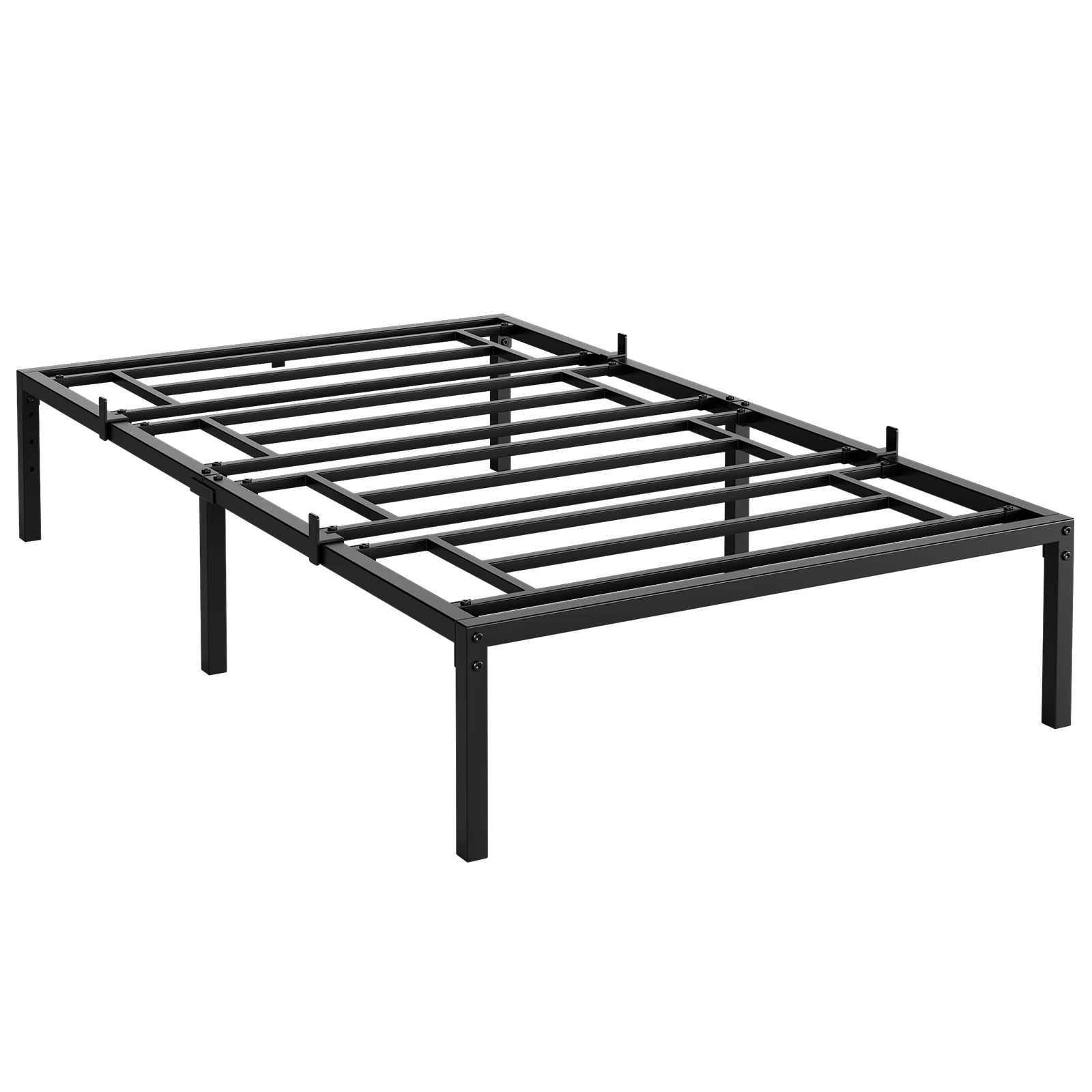 Queen Bed Frame 14 Inch High Max 1000 Pound Heavy Duty Sturdy Metal Steel Queen Size Platform No Box Spring Needed Black