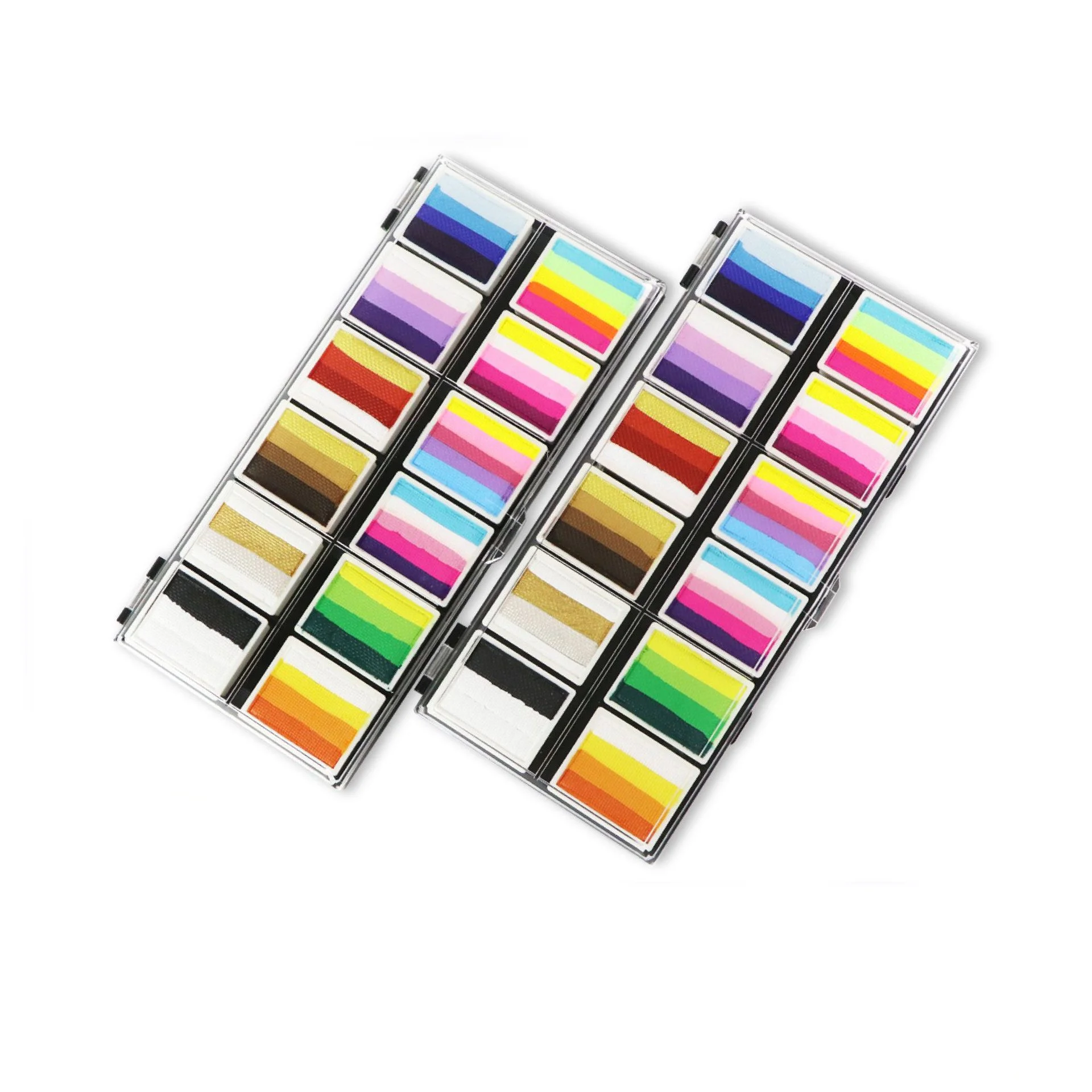 لوحة ألوان للوجه مكونة من 12 شبكة مع فرش ولوحات مائية للهالوين، لوحة جسم عيد الميلاد للبالغين والأطفال