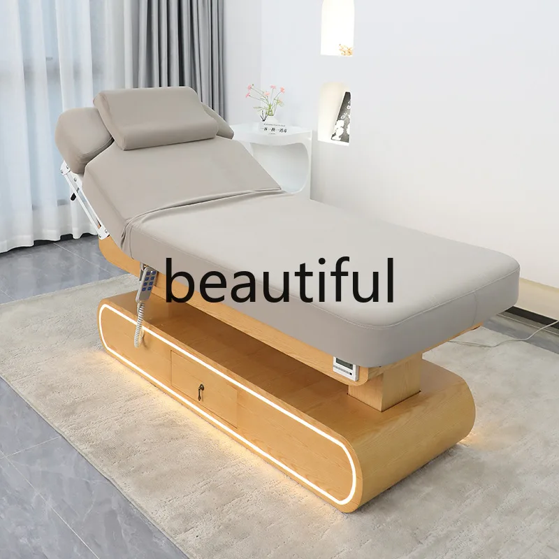

High-end electric beauty massage bed, massage beauty salon, latex overall lifting physiotherapy bed