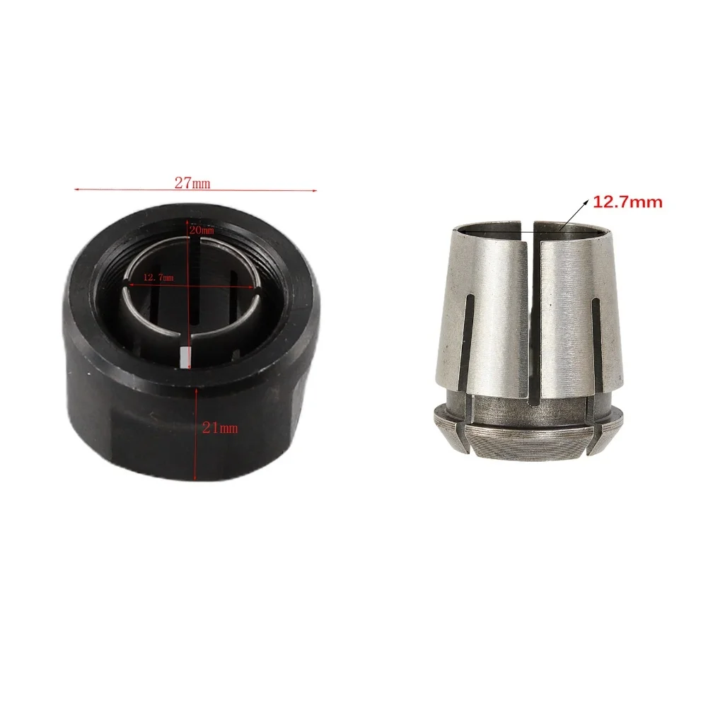 For Woodworking Projects 12.7mm Router Collet Replacement Collet Cone Nut Plunge Router Parts Secure Grip Design