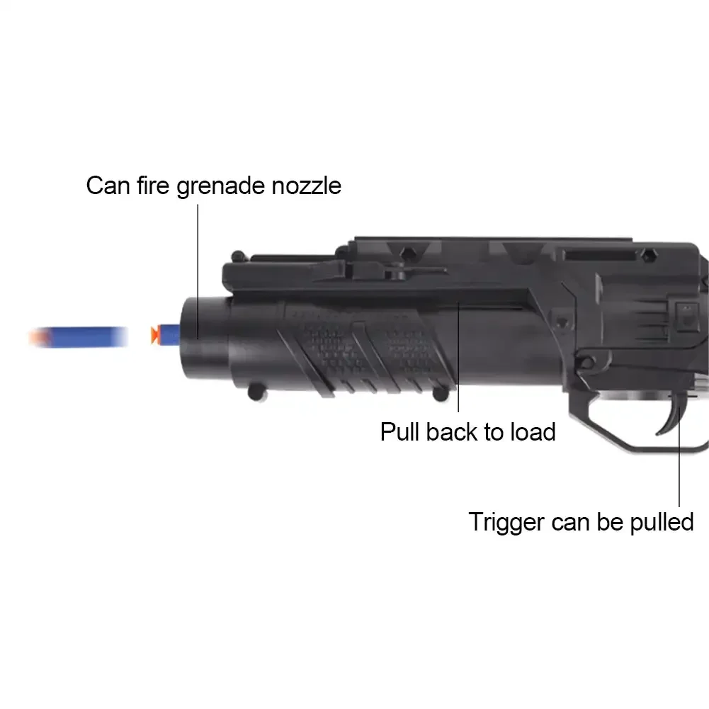 قاذفة قنابل يدوية كرات جل M203 مع برميل مزدوج ، قاذفة بلاستيكية قصيرة ، ألعاب للأطفال ، جرس مزدوج ، M4 ، 16