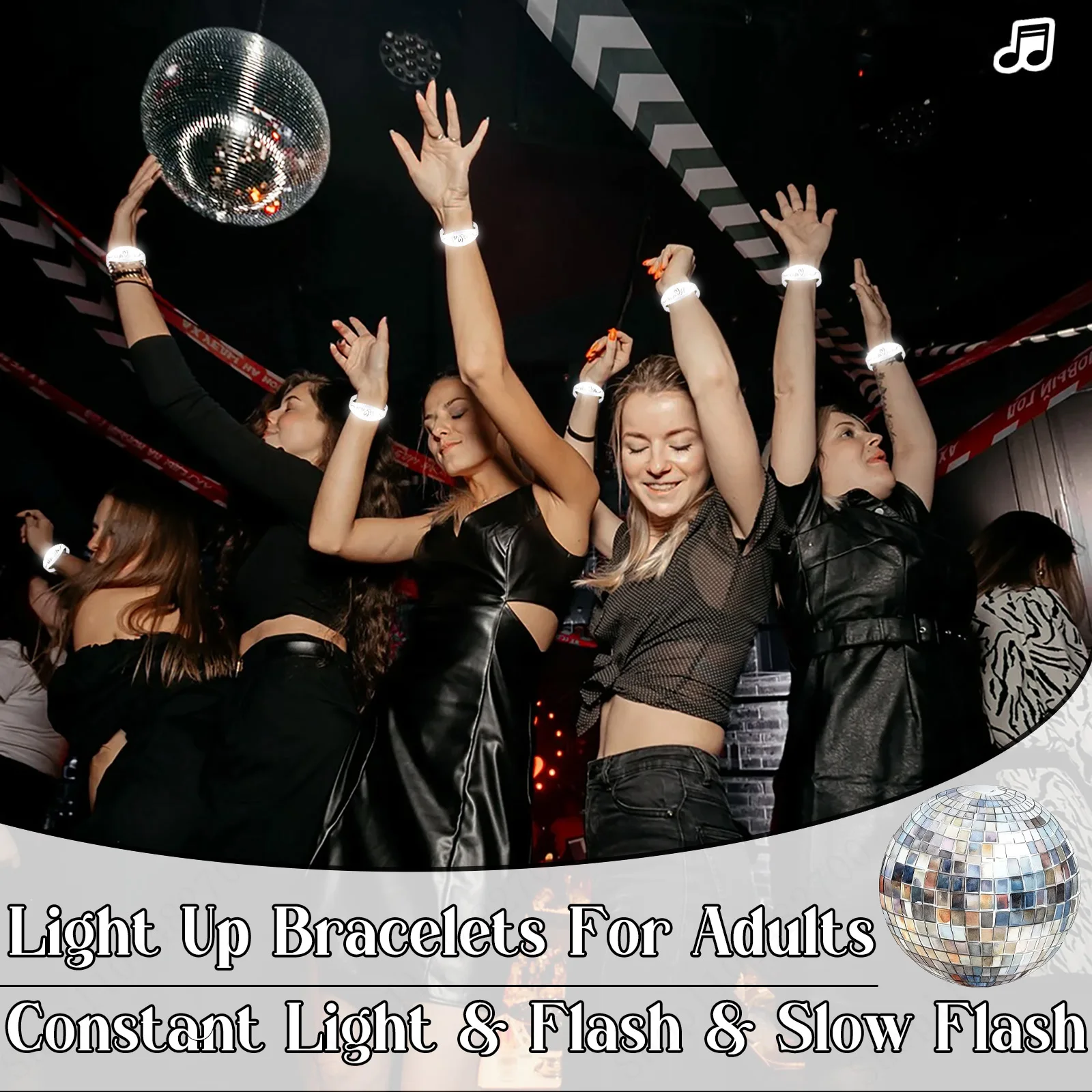 20-300 قطعة يتوهج في الظلام أساور تضيء سوار LED أساور الزفاف وامض معصمه لوازم حفلات الزفاف وأعياد الميلاد #4