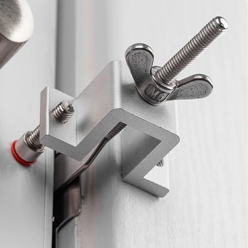 1Pc Portable Door Lock With Double Nut Adjustment Body Hotel Travel Self Defense Door Lock Anti Theft Door Lock Safety Lock image 2
