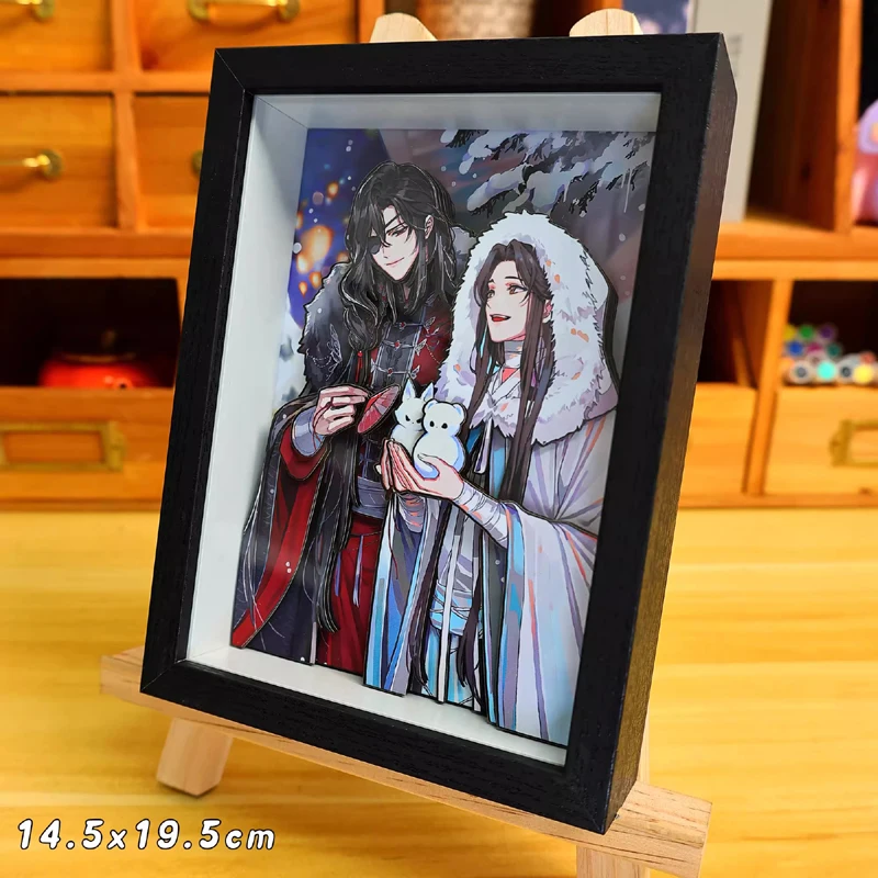 Tian Guan Ci Fu Hua Cheng Xie Lian 3d Handmade Art Painting Heaven Official Blessing 3D Decorative Painting Collect Kid Gift