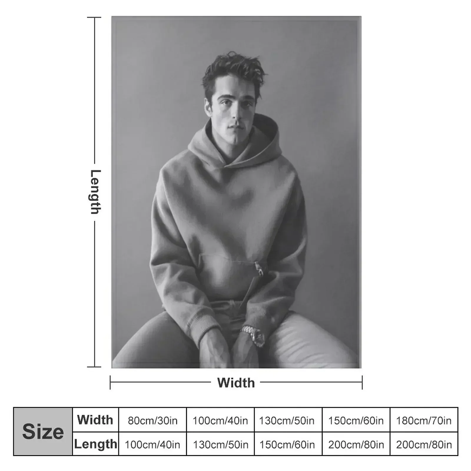 Jacob Elordi Throw Blanket couch cozy soft plush fuzzy picnic outdoor blanket