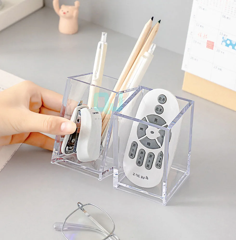 Pen holder ins acrylic transparent high appearance female student stationery office dormitory desktop debris sorting study