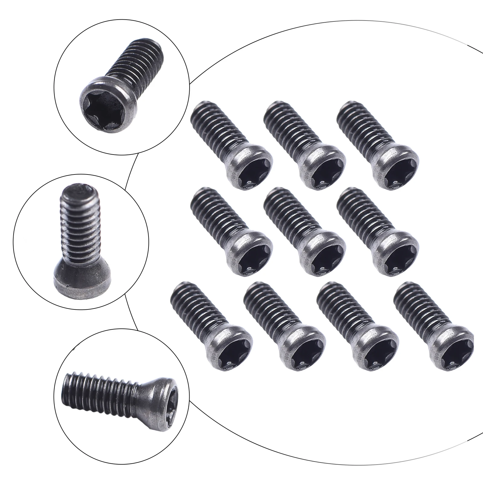 10pcs M2.5/M3.5/Torx Screws For Replaces Carbide Insert CNC Lathe Tools Steel Screws With Torx Socket Head Machine Screws