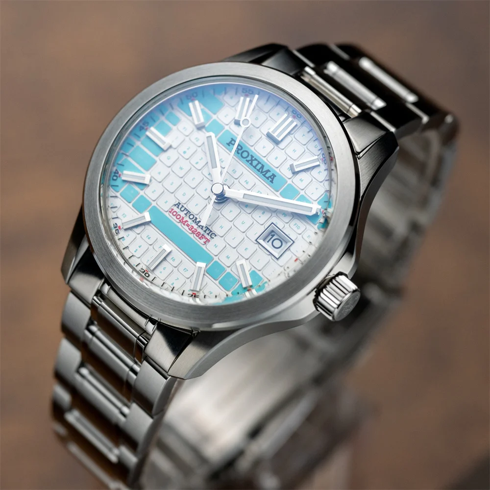 Proxima PX1733 Men Dress Watch NH36 Sapphire Automatic Mechanical Watch Waterproof 100m Bgw9 Lume Reloj