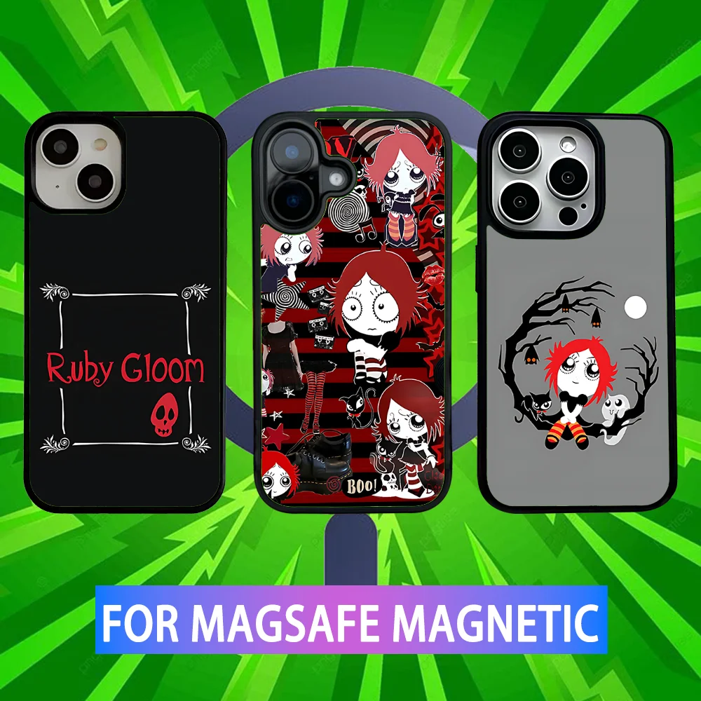 

Red hair R-Ruby G-Gloom Phone Case For iPhone 16,15,14,13,12,11,Pro,Max,Plus,Mini,SE New Magsafe Magnetic Wireless Charging