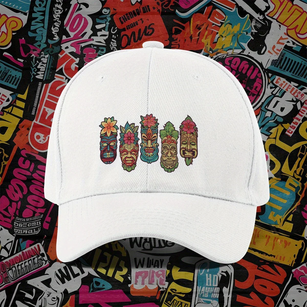 

Tiki Masks Dad Hat Baseball Hat Baseball Cap Snapback Hat