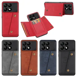 POCO X6 PRO 5G F6 F5 X5 Flip Leather Case Wallet Magnet Card Slots Pocket Holder Cover For Xiaomi POCO X6 PRO X4 X3 M4 M5S Cases