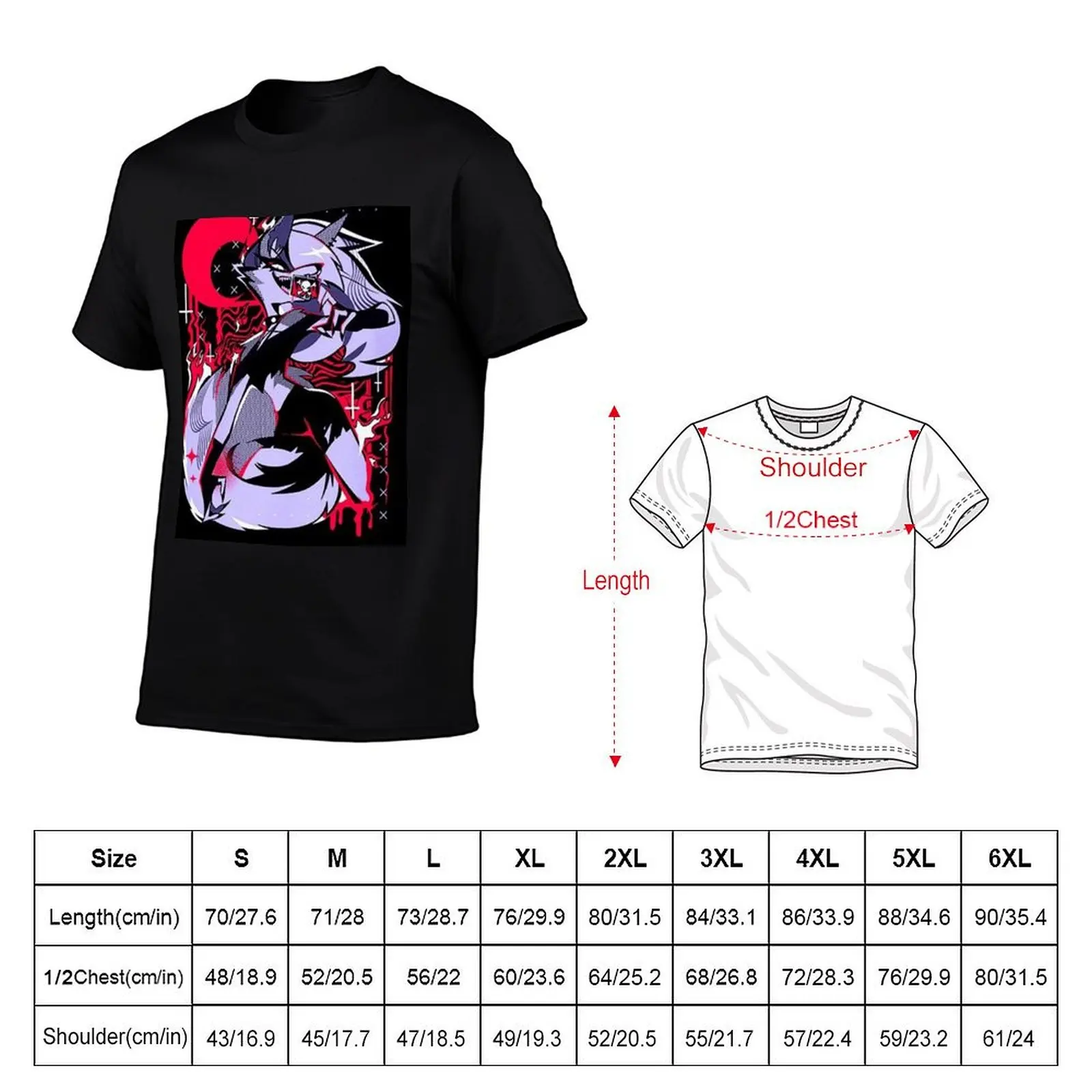 Helluva Boss Loona T-Shirt Casual Breathable Short Sleeve Top