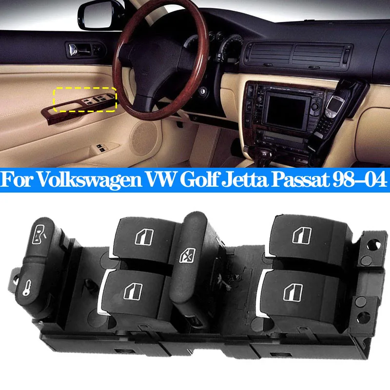 

3BD959857 Car Power Window Control Lift Switch Button For Volkswagen VW 99-04 GTI Golf 4 Jetta MK4 BORA BEETLE Passat B5 B5.5