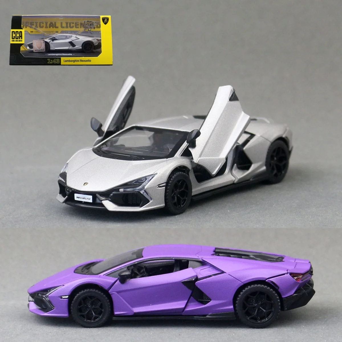 CCA 1:43 Lamborghini Revuelto, modelo de coche a escala de aleación, vehículos de juguete fundidos, colección de coches de Metal, vehículos de juguete para niños, regalo