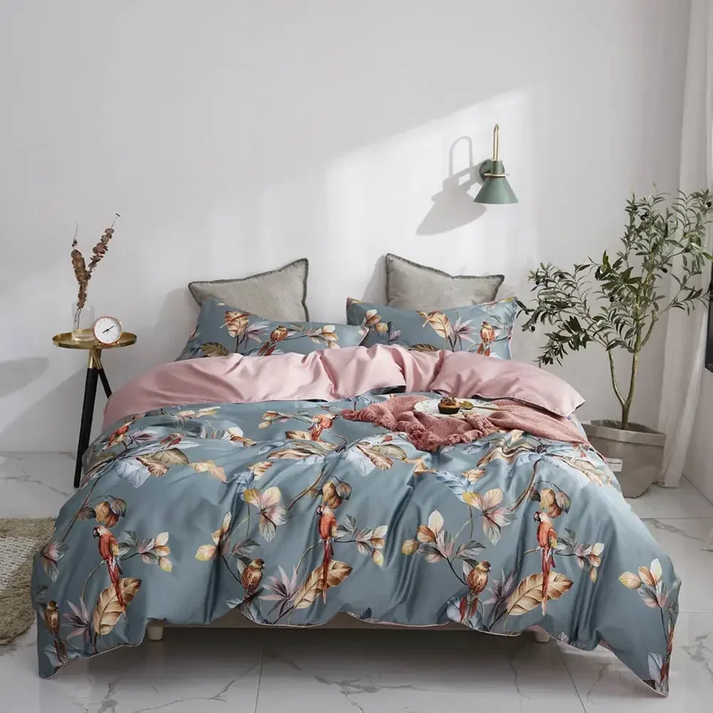 Svetanya Pastoral Floral Bedlinens Egyptian Cotton Bedding Set Queen King Ru Full Size Sheet Duvet Cover Set Underwear