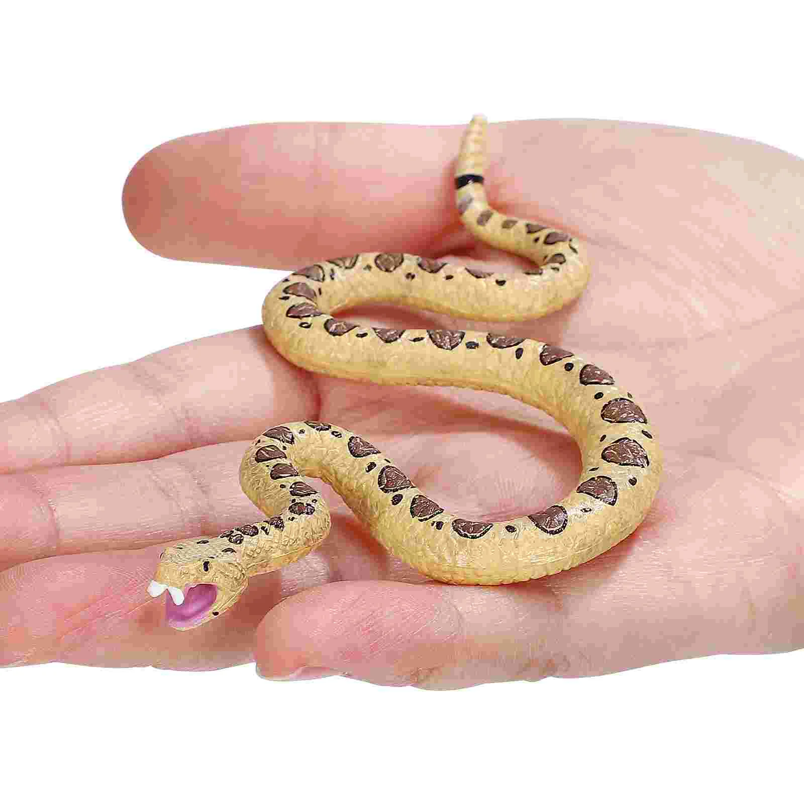 Simulation Snake Toy Realistic Fake Model Plaything Lifelike Prank Halloween Props Material Service Life Trick