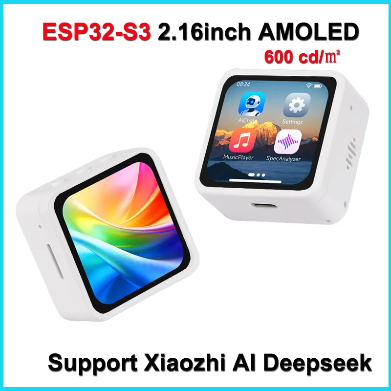 Waveshare ESP32-S3 2.16 inch Touchscreen AMOLED Display Development Board 480x480 Pixel AI Chatbot Support ESP-IDF Arduino IDE