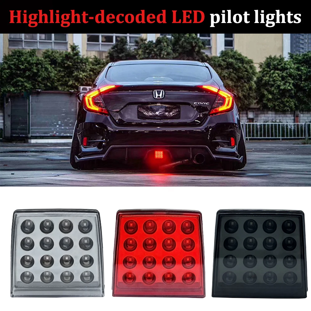 Flash Strobe F1 Style Led Brake Pilot Lights For Car Motorcycle Rear Tail Lights Auto Warning Reverse Stop Safety Bumper Lamps