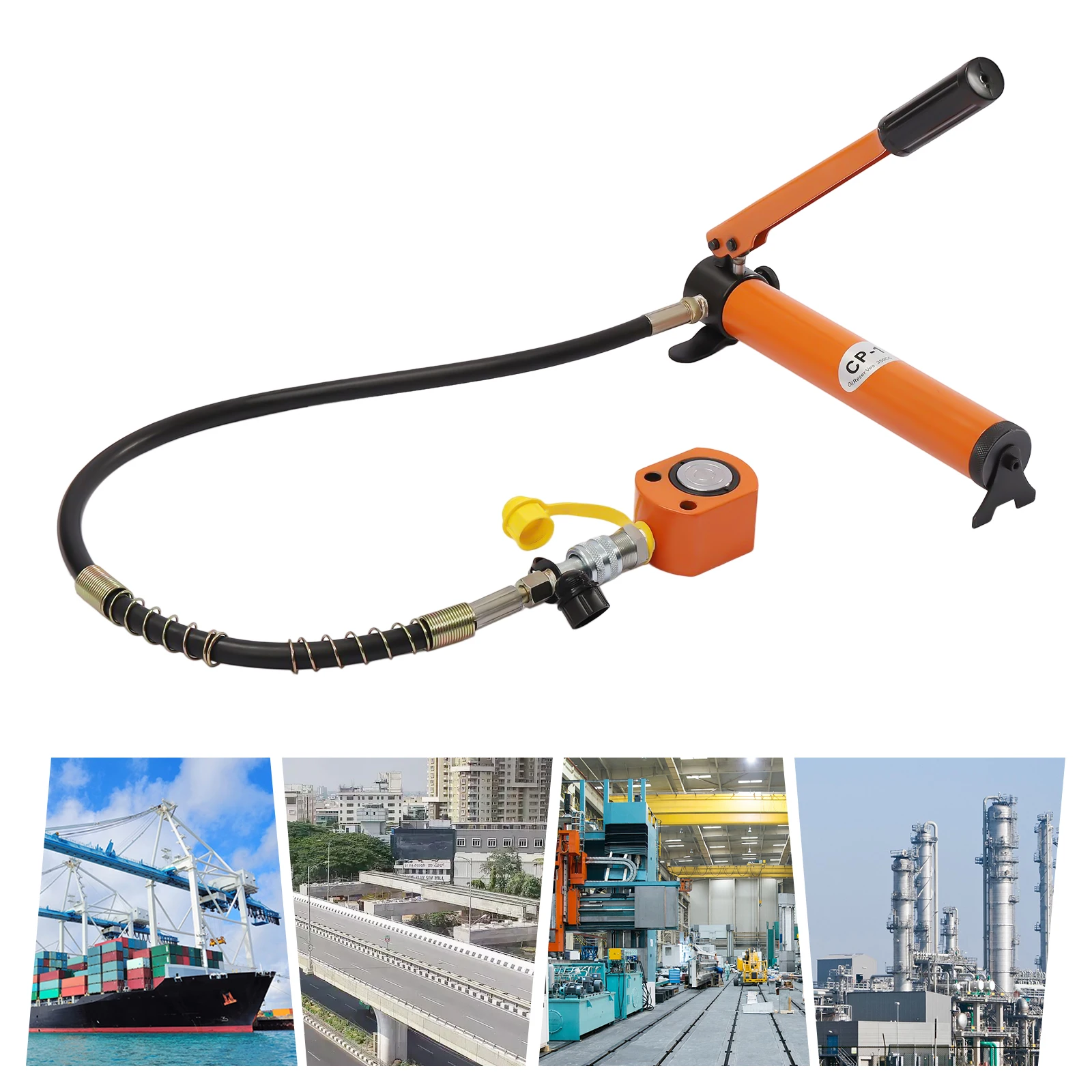 

10T Hydraulic Ram Cylinder Jack with Manual Hydraulic Pump Lifting Jack Set 350cc CP-180 Hydraulic Hand Pump