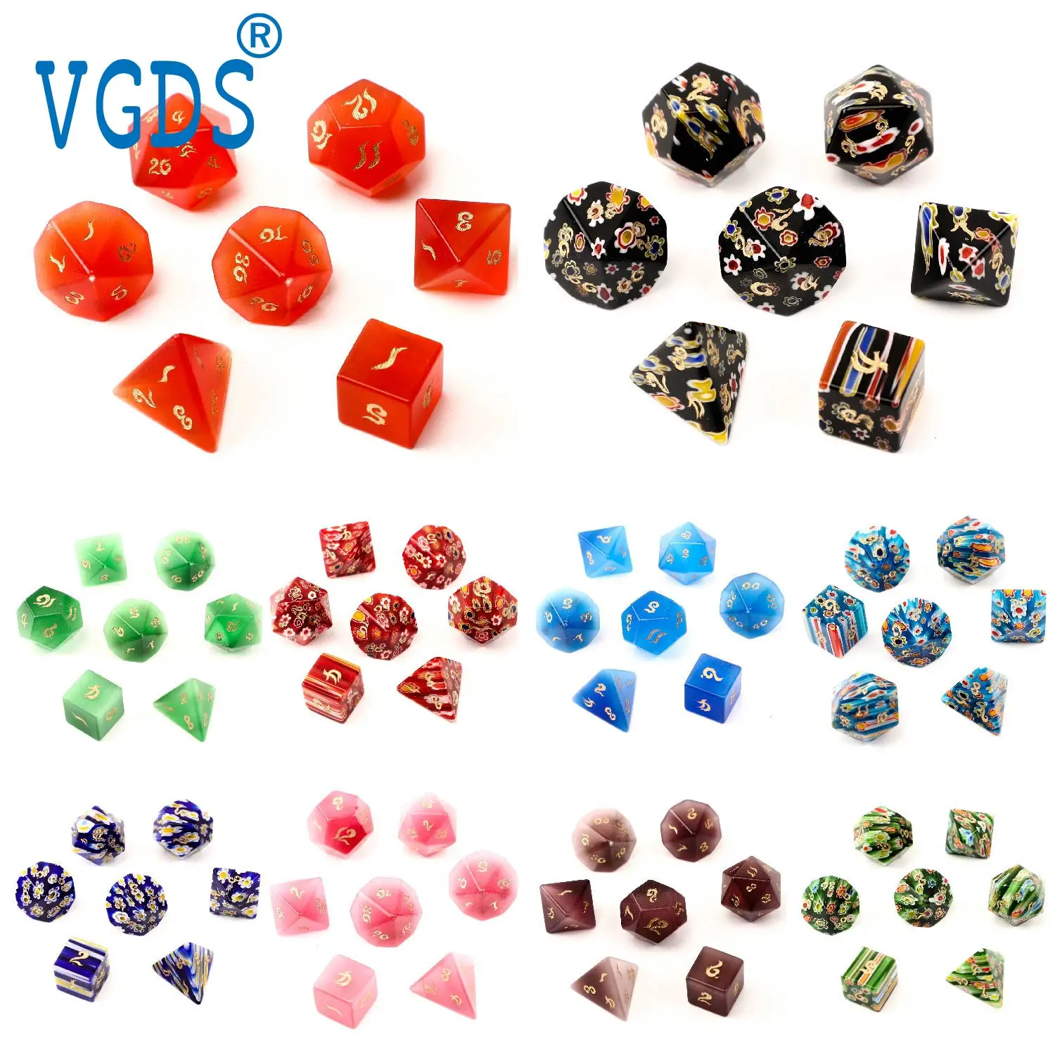 

Wholesale Cat Eye Stone Polyhedral Dice RPG Role-Playing Dungeon and Dragon D20 D12 D00 D10 D8 D6 D4 Board Games Dice Set DND