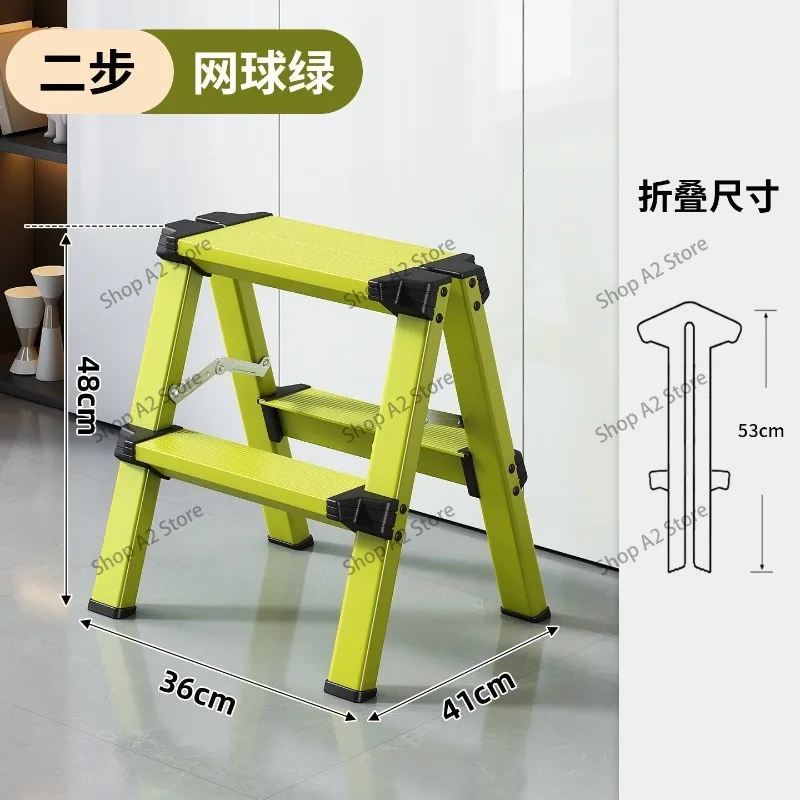 Home Indoor Aluminum Alloy Folding Ladder Lightweight Multi Function A Frame Step Ladder Household Journalist Ladder Engineering
