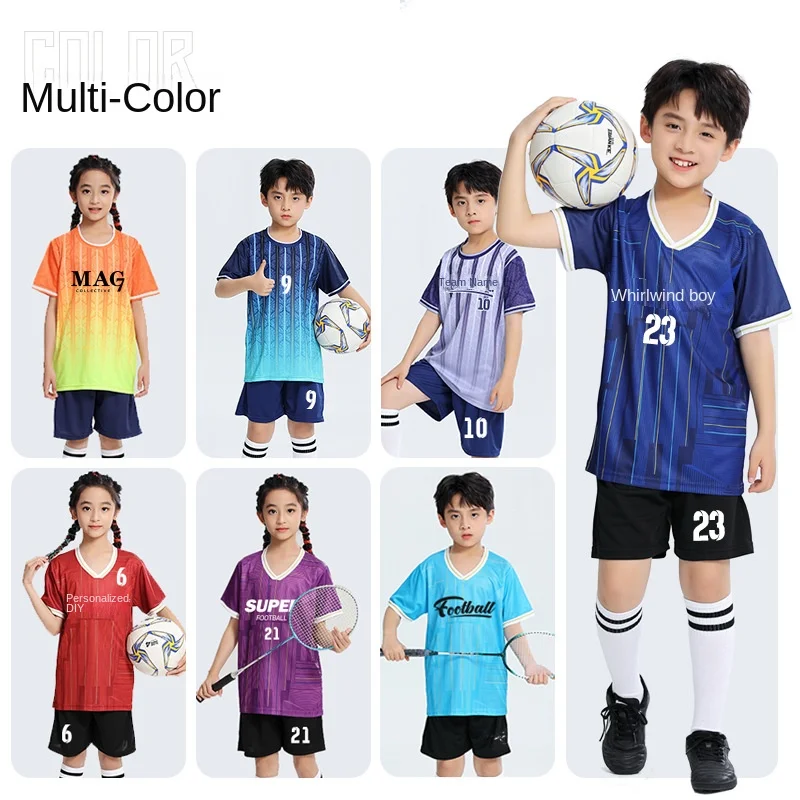 Custom Soccer Jerseys for Men Women Kids Adults Soccer Jersey Set Print Name Number Logo Breathable Football Uniform