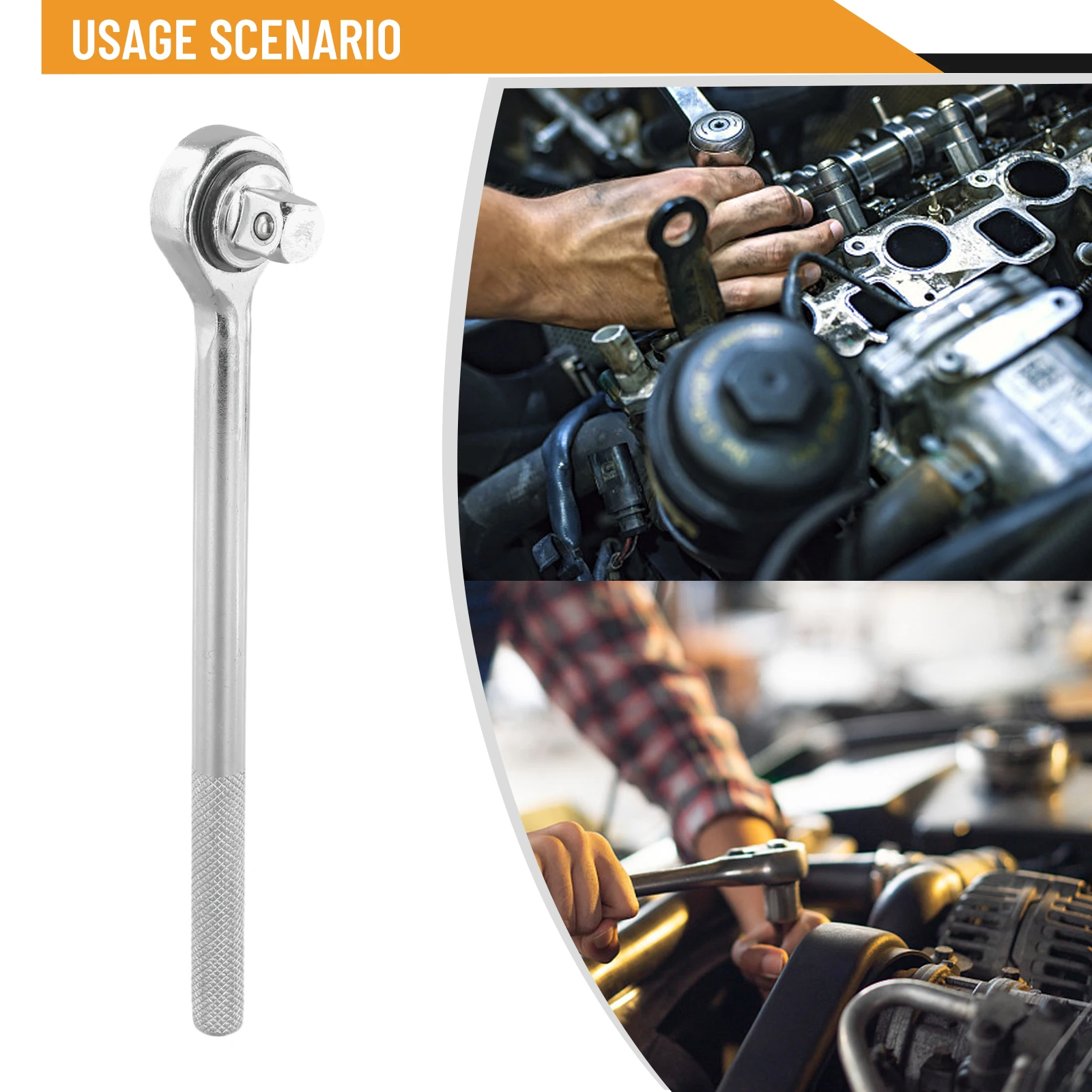 Imagem -04 - Chave de Catraca High Torque Soquete h Handle Aço Cromo Vanádio Liberação Rápida Chave de Cabeça Quadrada Ferramentas Manuais 14 38 12