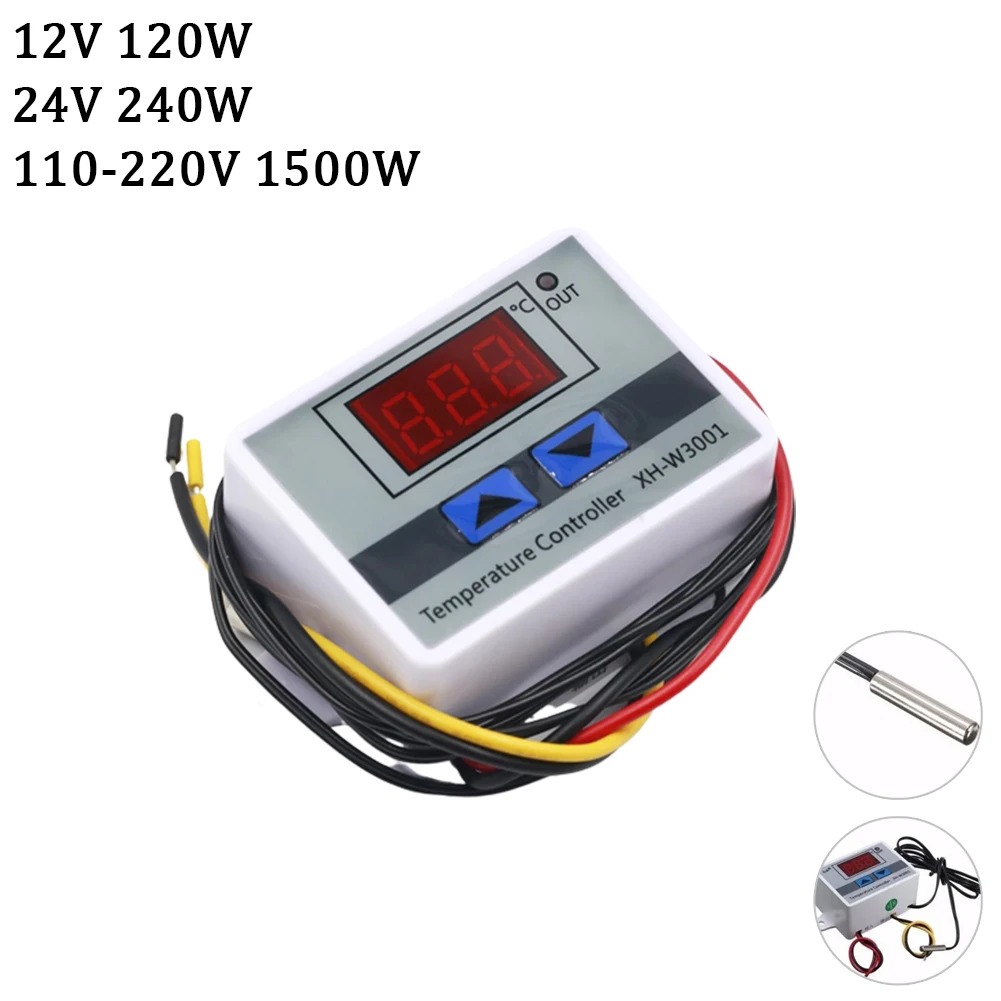 Digital Temperature Measurement Controller for XHW3001 Suitable for Aquariums and Chicken Incubators 12V 24V 110 220V