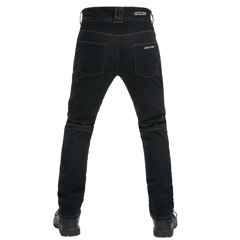 

HOT Portable Motorcycle Street Equipment Straight Leg Jeans Off-road Motorcycle Riding Pants with Knee Pads and Covers
