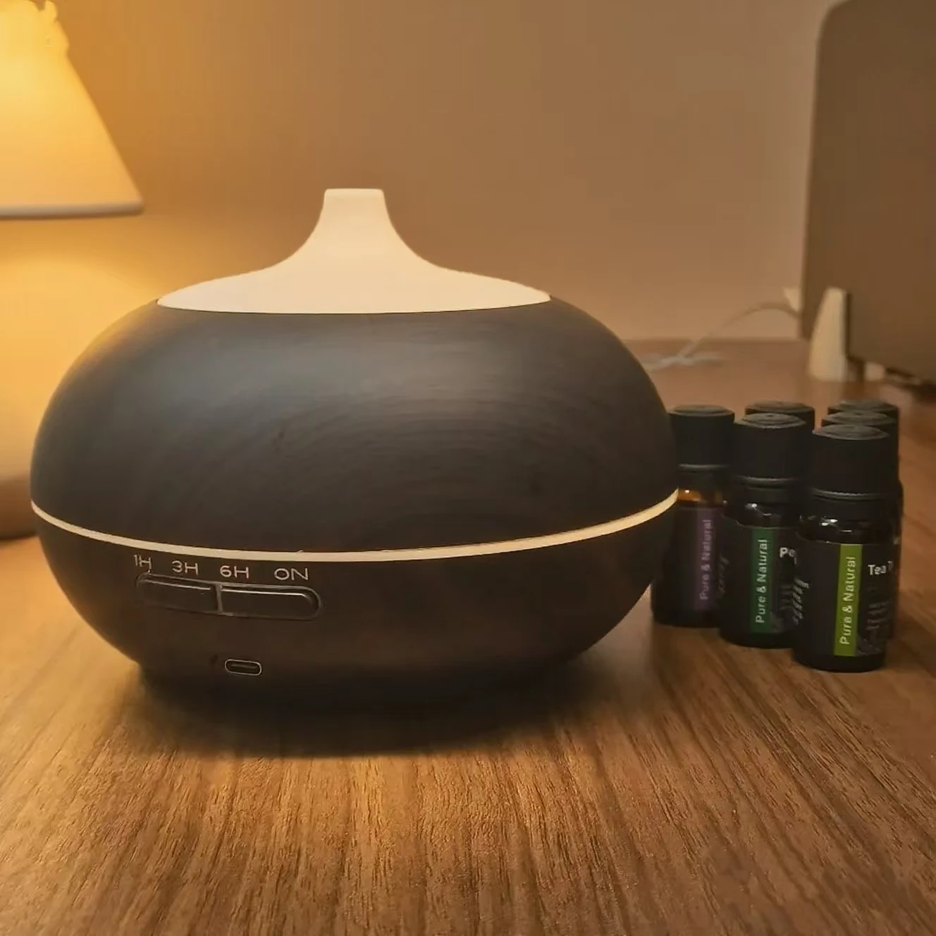 موزع روائح الزيوت العطرية بالموجات فوق الصوتية سعة 550 مل: عطر ومرطب 2 في 1 مع إيقاف تلقائي + 4 مؤقتات - مثالي لغرفة النوم المنزلية #4