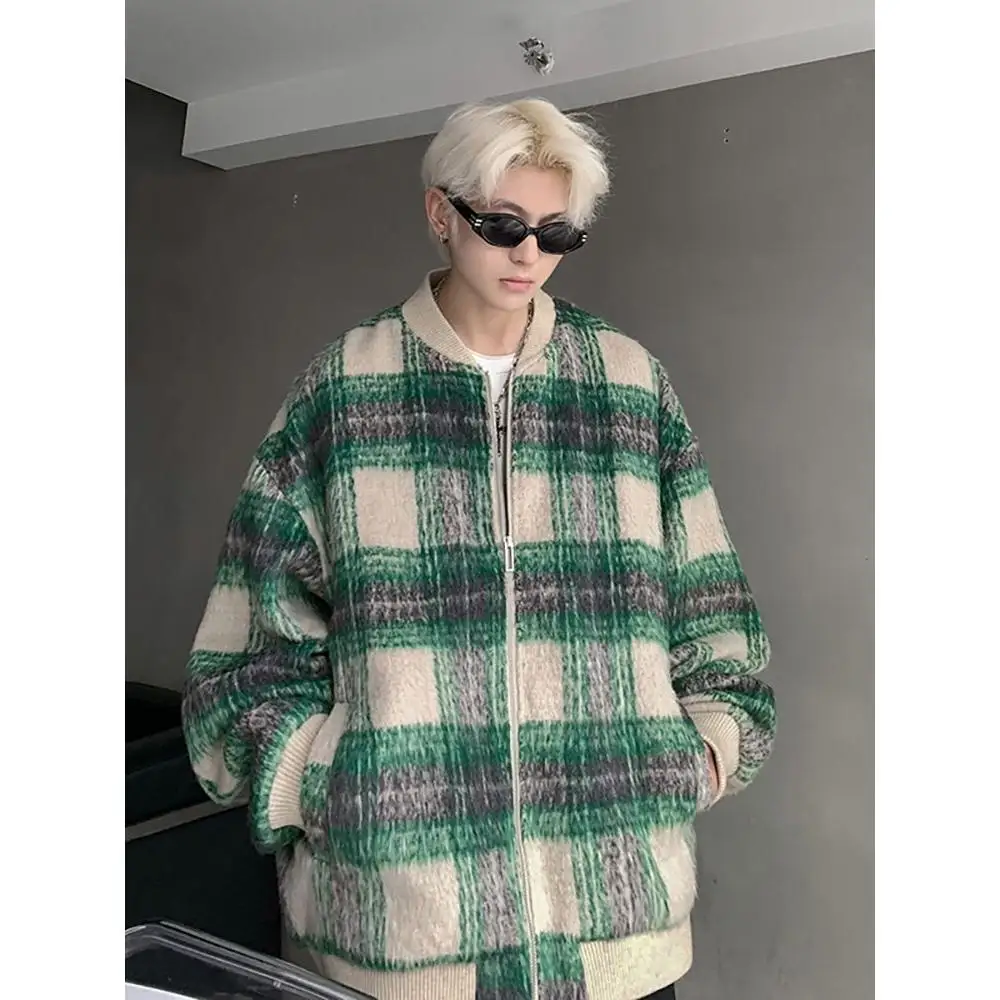 

Cleanfit Retro American Plaid Woolen irt Jaet Small Fraance Sle Couple 2025 Ins Polyester Fiber Winter Coat
