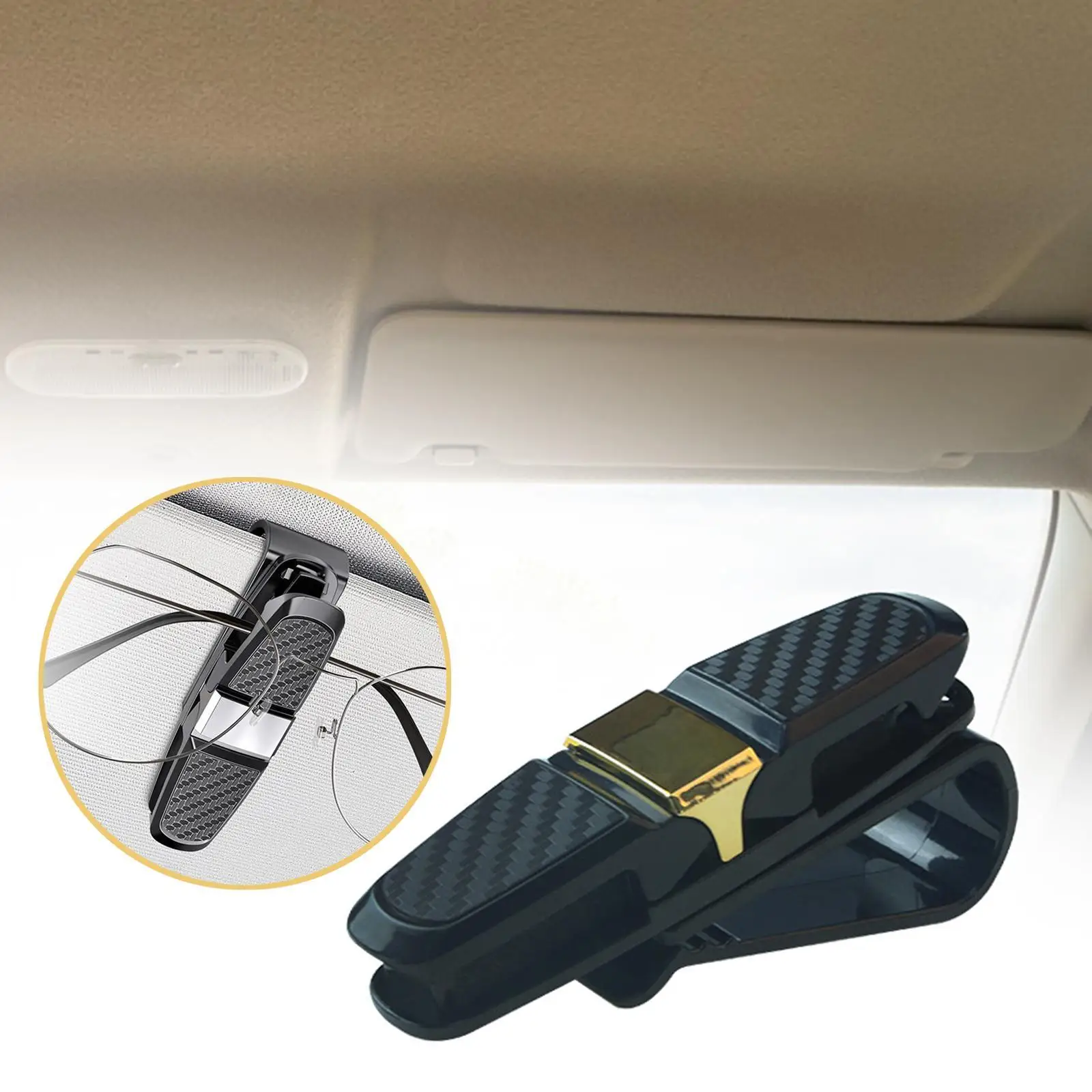 

Легко устанавливаемый автомобильный держатель для солнцезащитных очков, вращающийся зажим-органайзер для очков для автомобилей и внедорожников