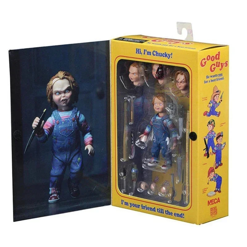 Neca Chucky Action Figure Child 'S Play Good Guys Ultieme Variant Chucky Film Rolfiguur Model Horror Pop Speelgoed Halloween Cadeau