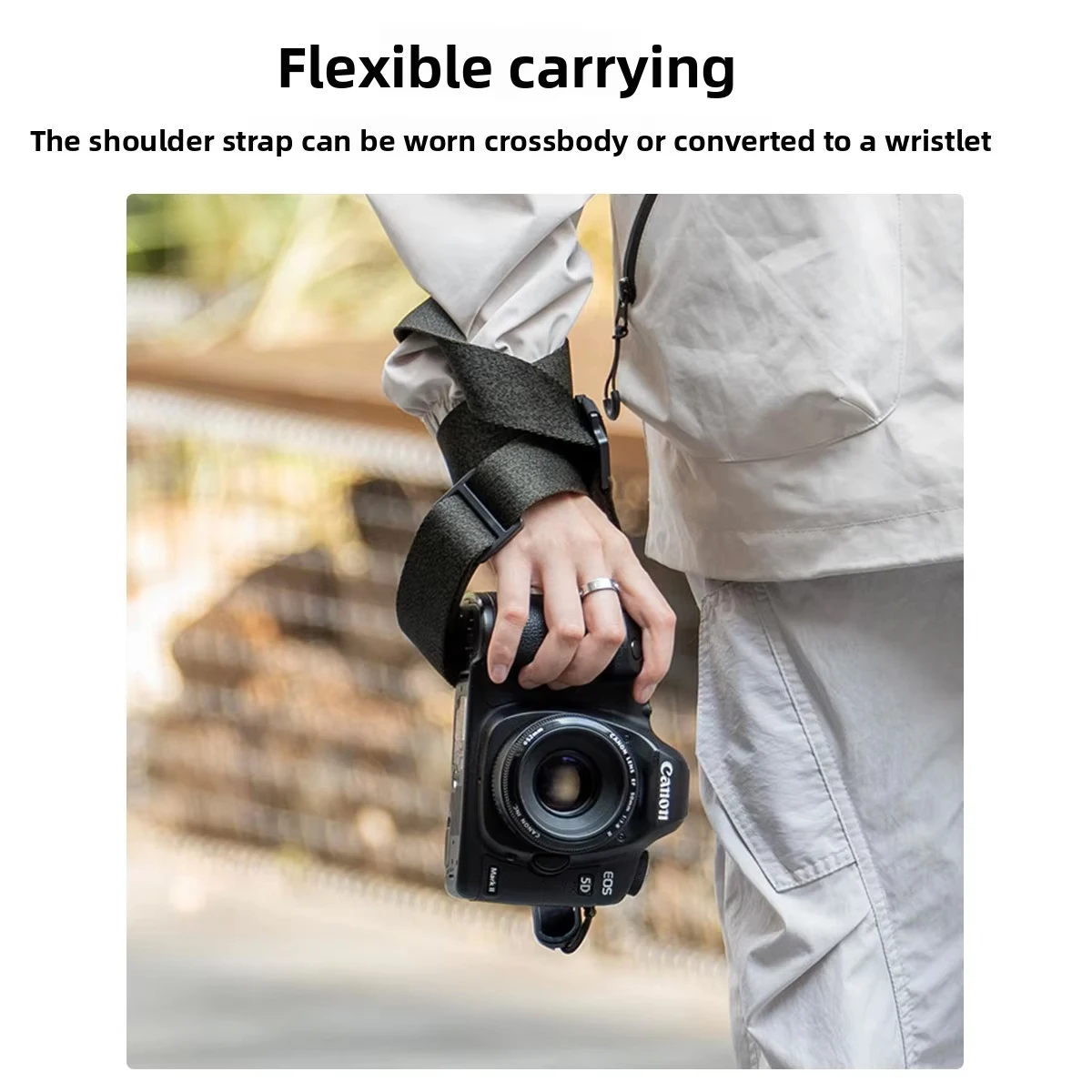Three-in-One Multi-Functional Adjustable Quick-Release Quick-Access Wrist Strap Camera Carrying Strap Photography Shoulder Strap